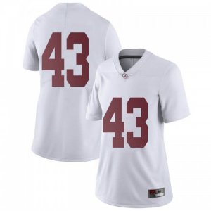 Women's Alabama Crimson Tide #43 Daniel Powell White Limited NCAA College Football Jersey 2403TFQT1